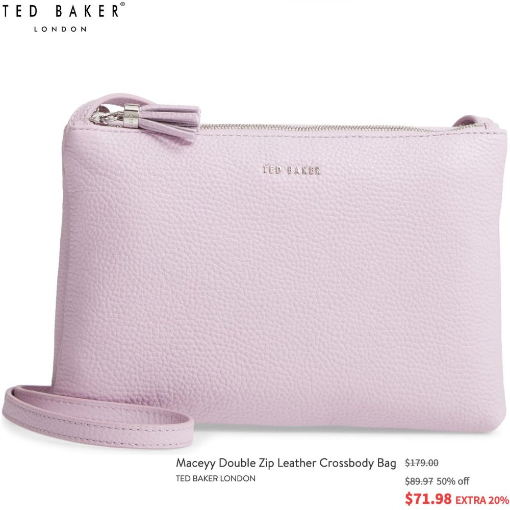 Ted Baker London - ‘Maceyy’ Double Zip Leather Bag